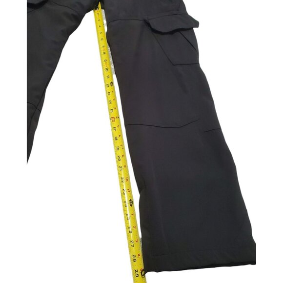 Gerry Snowboard Pants Snow Ski Black Fleece Lined Gaiters Cargo Stretch Mens M - Picture 10 of 15